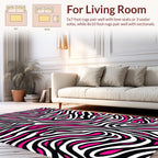 Vibrant Zebra Stripe Pattern Rug