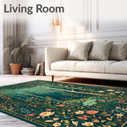 Enchanted Forest Floral Tapestry Rug