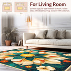 Radiant Floral Mandala Jewel Tone Rug