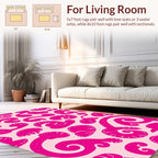 Pink Swirl Abstract Art Rug