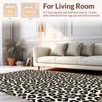 Bold Leopard Print Pattern Rug
