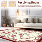 Ornate Rose Garden Floral Pattern Rug