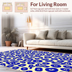 Bold Blue Organic Shapes Rug