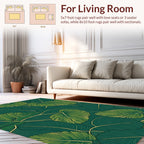 Tropical Leaf Line Art Rug