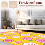 Playful Floral Pattern Rug