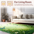 Whimsical Butterfly Meadow Spring Design Rug