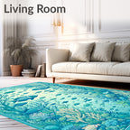 Oceanic Coral Reef Fish Pattern Rug