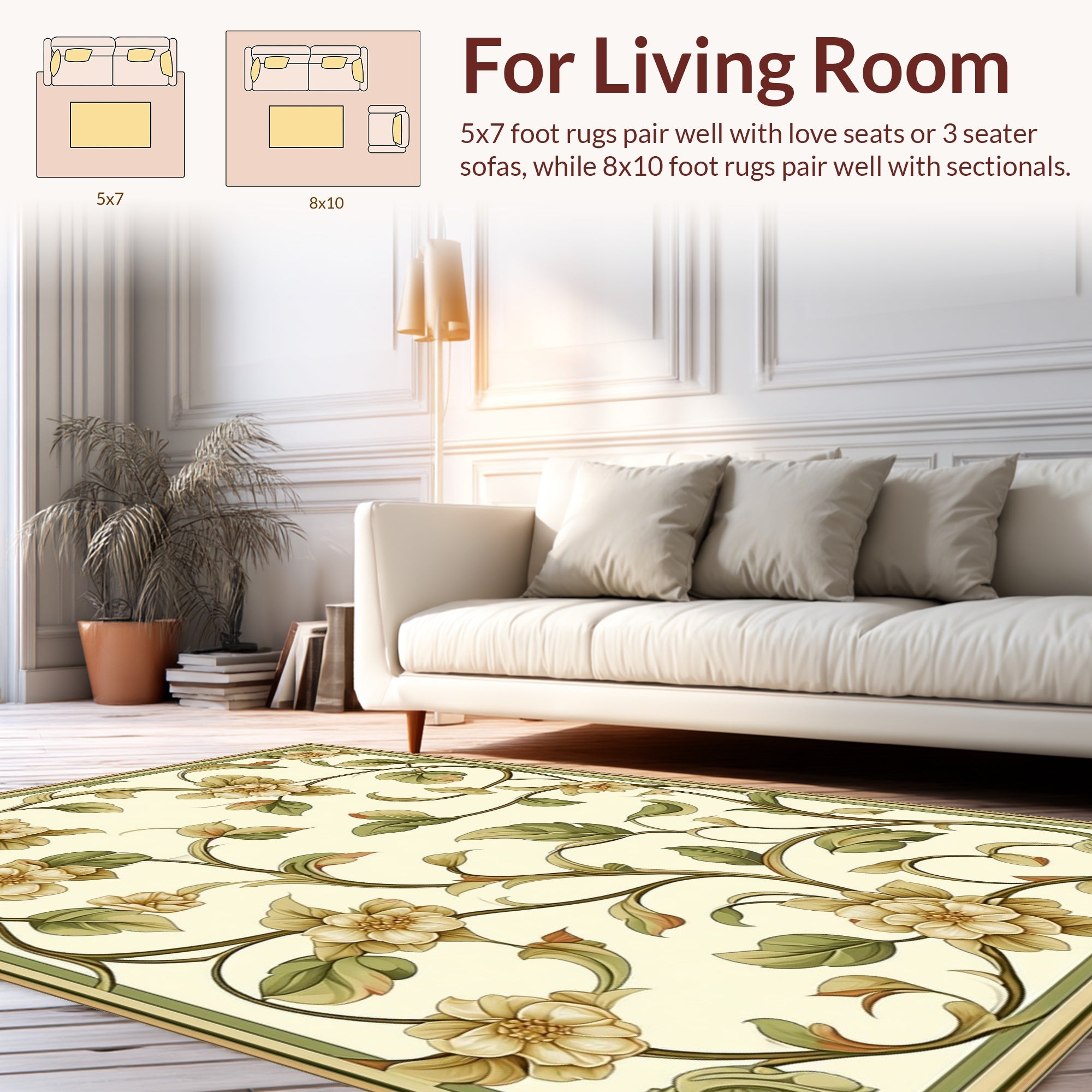 Ornate Floral Vine Delight Rug