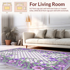 Vines Lattice Floral Pattern Rug