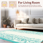 Whimsical Floral Vine Border Design Rug
