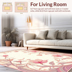 Art Nouveau Pink Floral Vines Rug