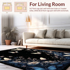 Midnight Floral Butterfly Garden Rug