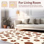 Brown Abstract Organic Shapes Rug