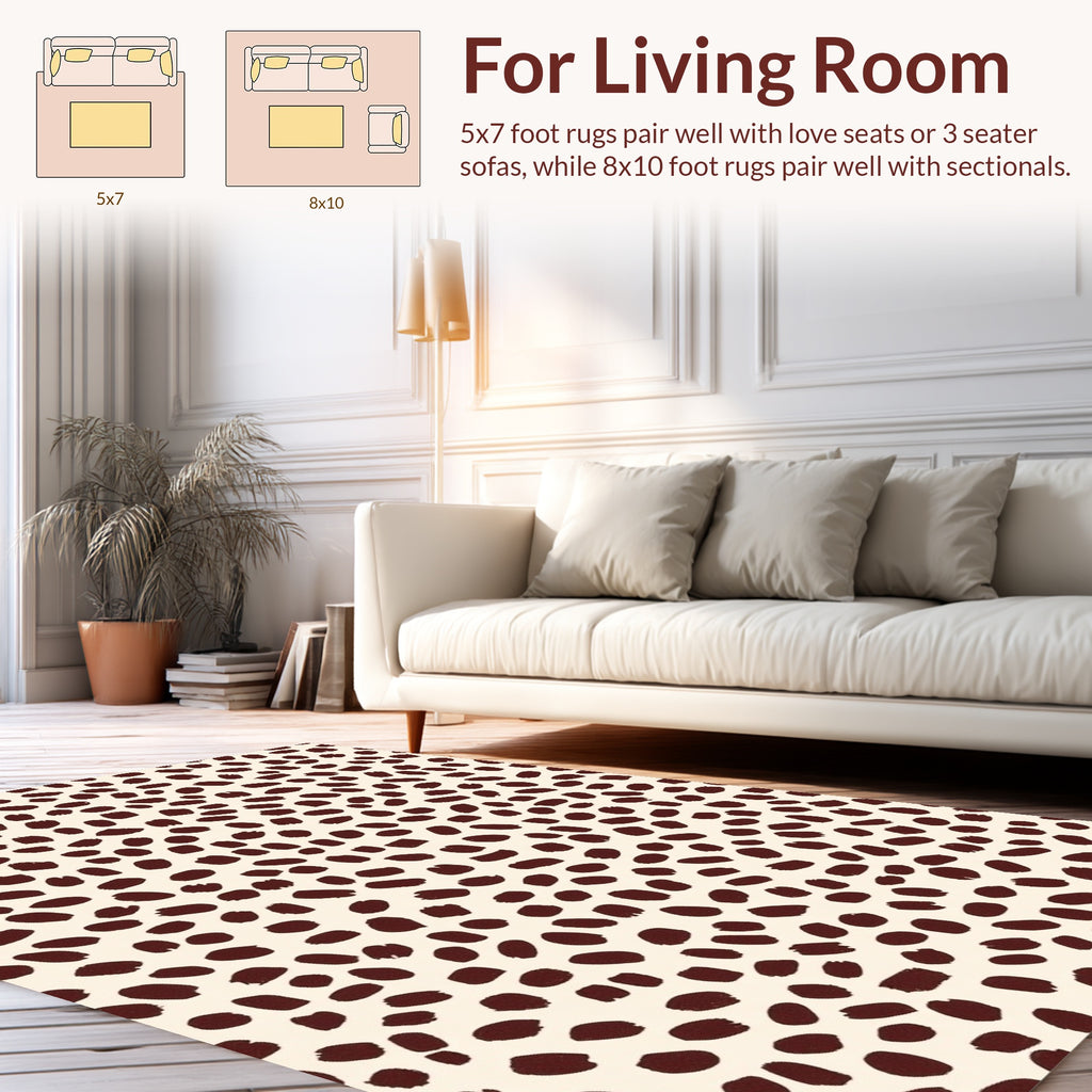 Brown Spots All Over Design Rug