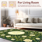 Cream Floral Garden Vines Rug