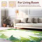 Lush Fern Forest Pattern Rug