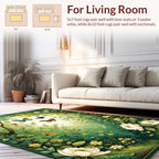 Whimsical Forest Butterfly Garden Design Rug