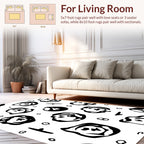 Abstract Ink Wash Shapes Design Rug