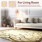 Vintage Floral Vines Butterfly Border Rug