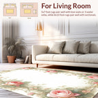 Romantic Rose Vine Garden Rug