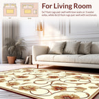 Vintage Floral Vine Cream Rug