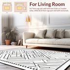 Abstract Geometric Linear Pattern Rug