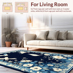 White Birds and White Blossoms Rug