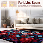 Vivid Rose Garden Pattern Rug