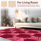 Pink Cat Portrait Pattern Design Rug