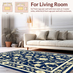 Ornate Floral Vine Pattern Rug