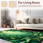 Lush Green Forest Canopy Rug