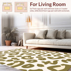 Olive Abstract Animal Print Rug