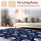 White Shell Garden Pattern Design Rug