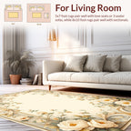 Vintage Floral Swirl Patterned Rug