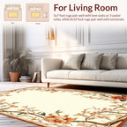 Floral Vine Ornate Border Design Rug