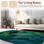 Tropical Palm Leaf Pattern Rug