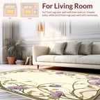 Vineyard Floral Lilac Art Nouveau Design Rug