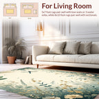 Dragonfly Floral Botanical Nature Art Rug