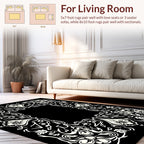 Ornate Floral Vine Scroll Pattern Rug