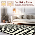 Lattice Grid Graphic Design Rug