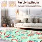 Oceanic Tentacle And Shell Pattern Rug