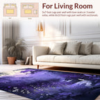 Enchanted Forest Misty Purple Landscape Rug