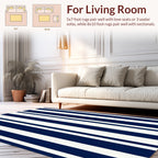 Classic Vertical Stripe Design Rug