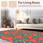 Bold Abstract Swirls Pattern Rug