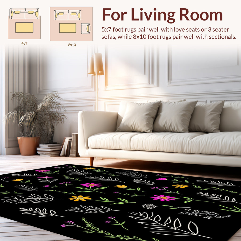Floral Garden Print Rug