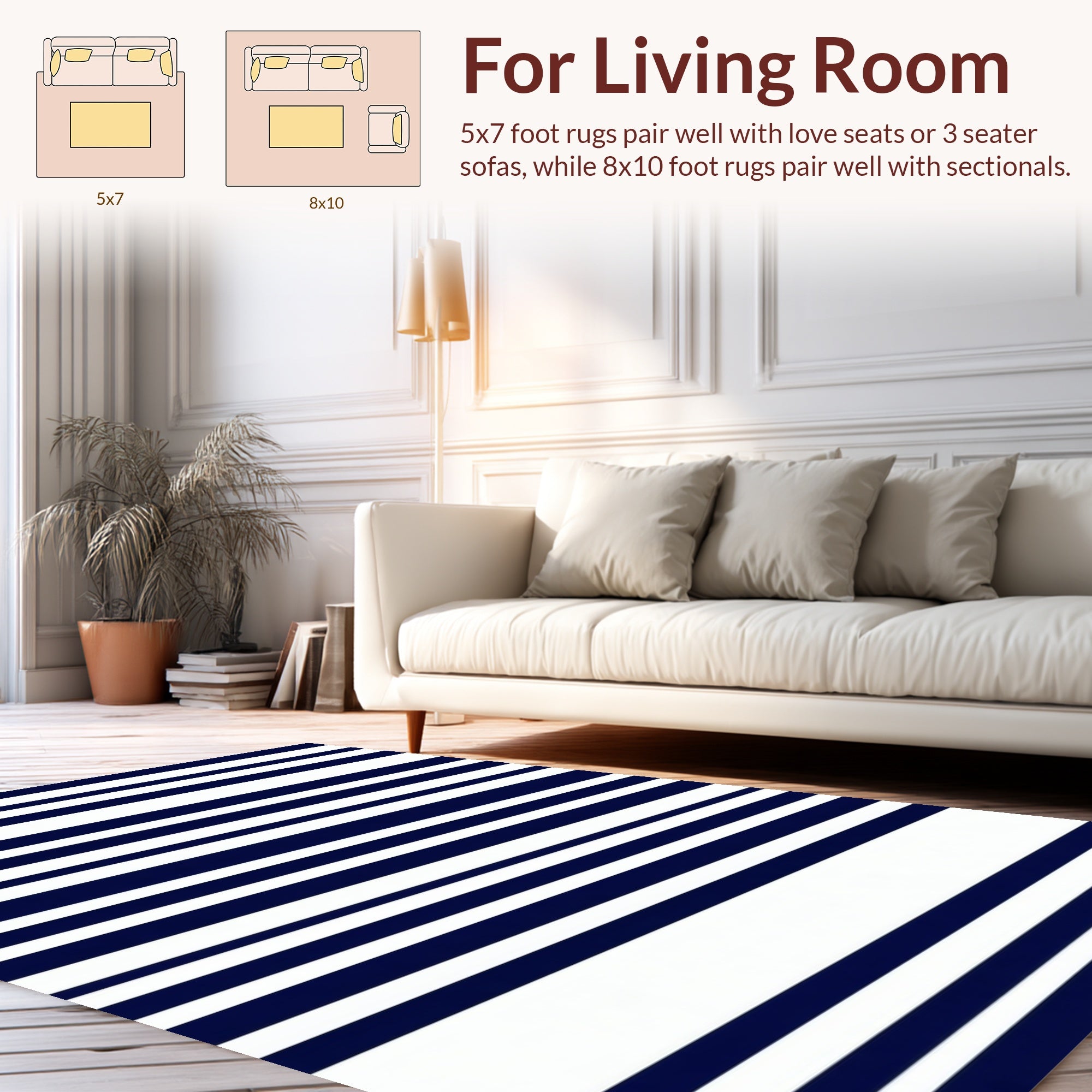 Crisp Stripes Classic Design Rug