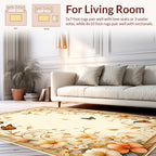 Charming Floral Butterfly Pattern Rug