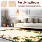 Gilded Foliage Scroll Floral Pattern Rug