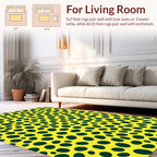 Yellow cheetah print scattered spots Rug