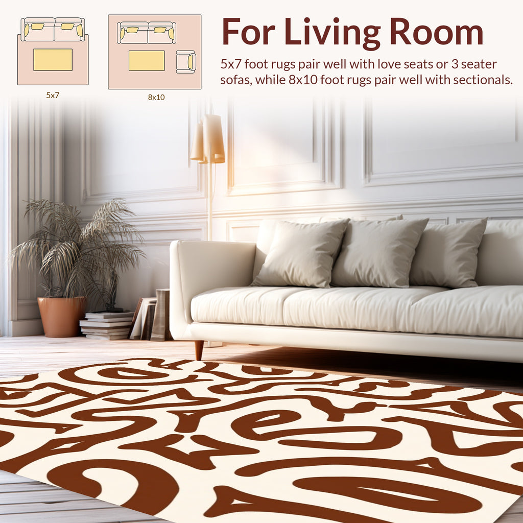 Abstract Organic Lines Rug